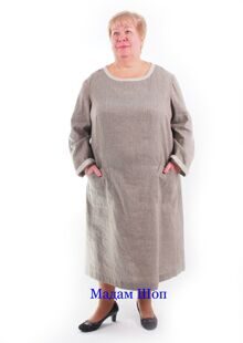 Длинное платье из натурального льна