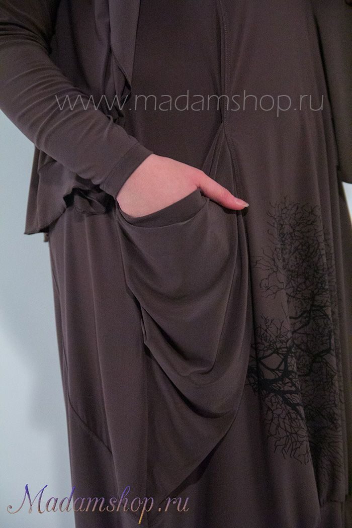 10-коричневый сарафан с жакетом