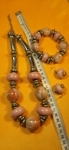 Бусы, браслет, сережки